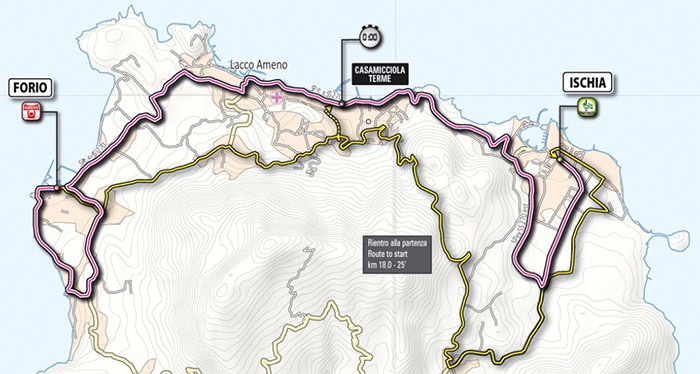 Giro d'Italia 2013 ad Ischia - Percorso cronometro a squadre
