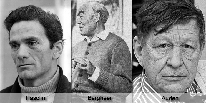 Le testimonianze di Cremonini, Bargheer, Auden e Pasolini